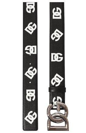 Мужской кожаный ремень DOLCE & GABBANA черного цвета, арт. BC4646/AG220 | Фото 3 (Случай: Повседневный; Материал: Натуральная кожа)