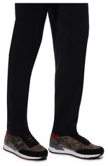 Мужские комбинированные кроссовки AERONAUTICA MILITARE хаки цвета, арт. 222SC221CT2907 | Фото 3 (Стили: Классический; Материал утеплителя: Без утеплителя; Материал внутренний: Текстиль; Подошва: Массивная)