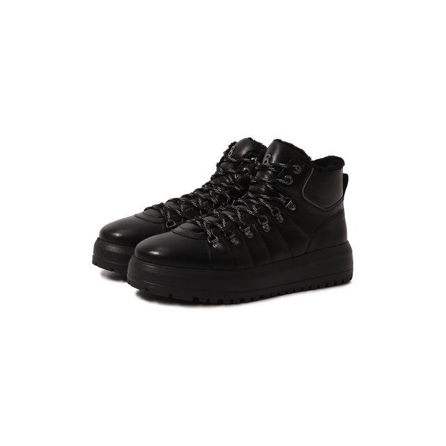 Кожаные ботинки Bogner черного цвета