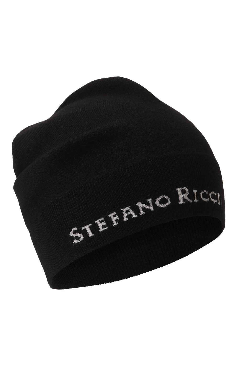 Мужская шерстяная шапка STEFANO RICCI черного цвета, арт. K606249CUF/F22455 | Фото 1 (Материал: Текстиль, Шерсть; Кросс-КТ: Трикотаж)