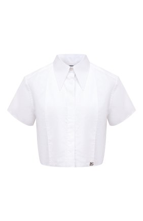 Женская хлопковая рубашка DOLCE & GABBANA белого цвета по цене 59950 руб., арт. F5Q63T/FU5T9 | Фото 1