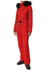 Женский утепленный комбинезон POIVRE BLANC красного цвета, арт. 295511 | Фото 3 (Рукава: Длинные; Длина (брюки, джинсы): Стандартные; Случай: Повседневный; Материал внешний: Синтетический материал; Материал подклада: Синтетический материал; Женское Кросс-КТ: Комбинезон-одежда; Стили: Кэжуэл)