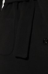 Женское пальто из шерсти и кашемира PALTO черного цвета, арт. ELE0N0RA VEL0 | Фото 5 (Материал внешний: Шерсть; Рукава: Длинные; Материал подклада: Синтетический материал; Длина (верхняя одежда): Длинные; 1-2-бортные: Двубортные)