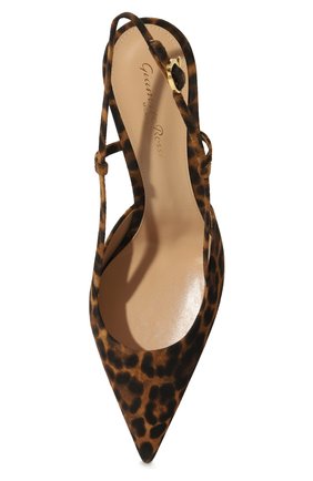 Женские замшевые туфли ascent GIANVITO ROSSI леопардового цвета, арт. G95335.85LAC.CMDALLP | Фото 6 (Каблук высота: Высокий; Материал внутренний: Натуральная кожа; Каблук тип: Шпилька; Подошва: Плоская)