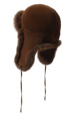 Мужская шапка-ушанка сандра из меха соболя и норки FURLAND коричневого цвета, арт. 0139619750060300005 | Фото 2 (Материал: Натуральный мех)