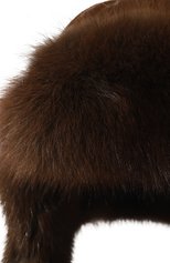 Мужская шапка-ушанка сандра из меха соболя и норки FURLAND коричневого цвета, арт. 0139619750060300005 | Фото 3 (Материал: Натуральный мех)