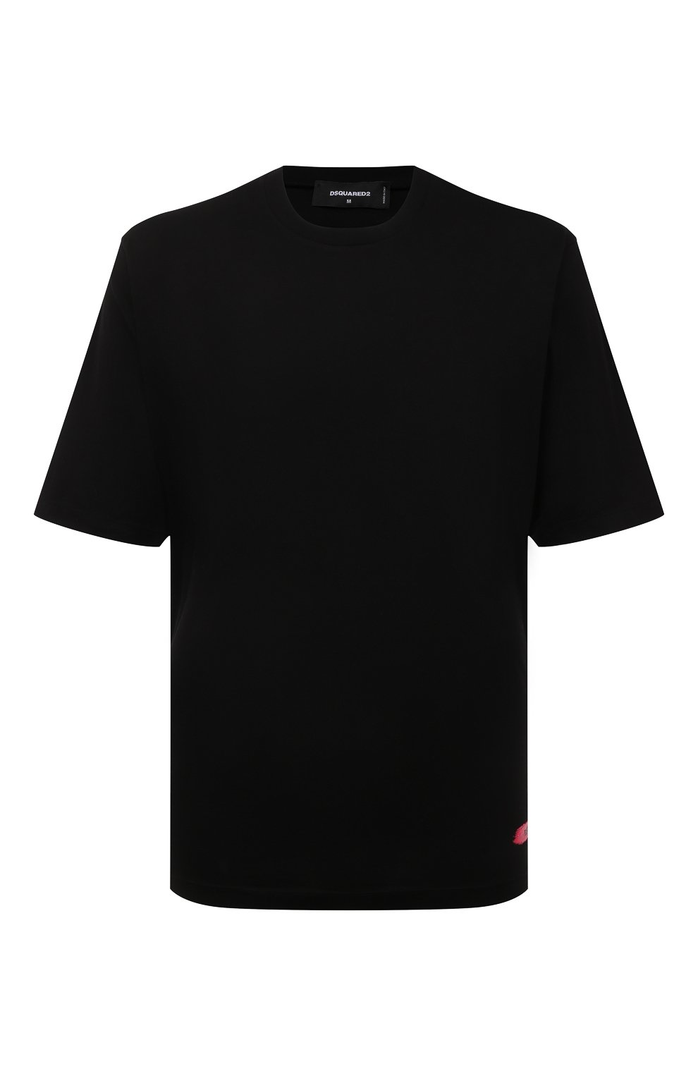 Мужская хлопковая футболка DSQUARED2 черного цвета, арт. S74GD1104/S22427 | Фото 1 (Принт: Без принта; Рукава: Короткие; Длина (для топов): Стандартные; Материал внешний: Хлопок; Размерность: Маломерит; Стили: Кэжуэл)