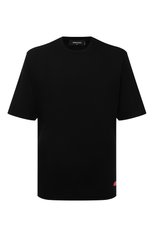 Мужская хлопковая футболка DSQUARED2 черного цвета, арт. S74GD1104/S22427 | Фото 1 (Принт: Без принта; Рукава: Короткие; Длина (для топов): Стандартные; Материал внешний: Хлопок; Размерность: Маломерит; Стили: Кэжуэл)