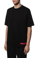 Мужская хлопковая футболка DSQUARED2 черного цвета, арт. S74GD1104/S22427 | Фото 3 (Принт: Без принта; Рукава: Короткие; Длина (для топов): Стандартные; Материал внешний: Хлопок; Размерность: Маломерит; Стили: Кэжуэл)