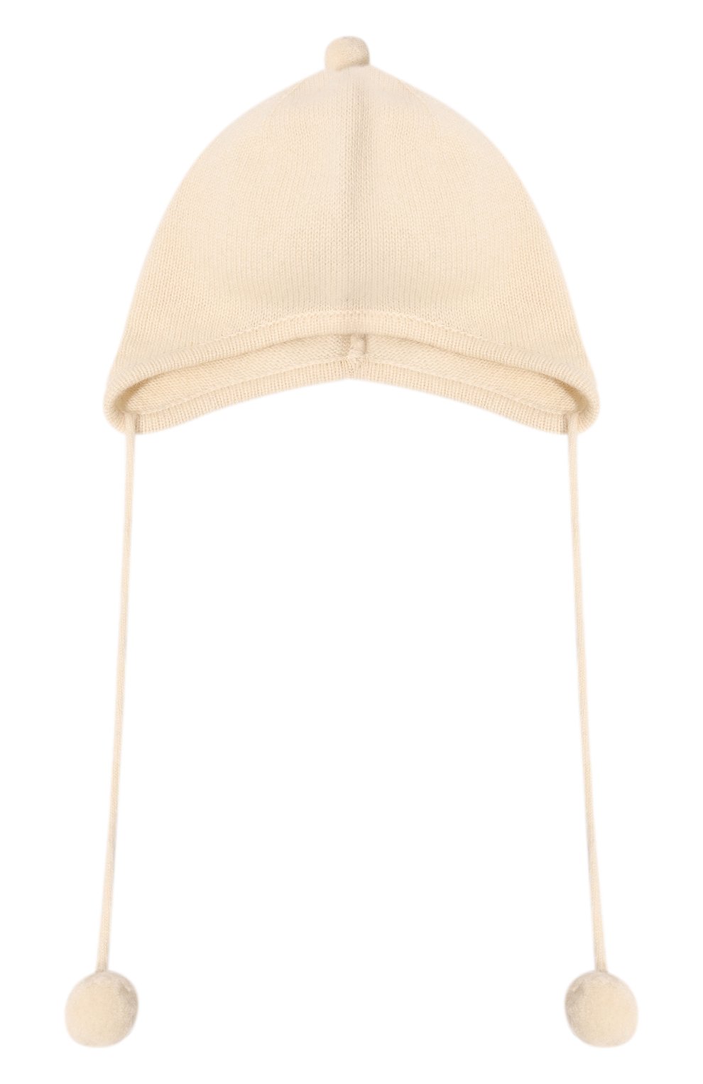 Детского кашемировая шапка OSCAR ET VALENTINE кремвого цвета, арт. BON0122 | Фото 1 (Материал: Текстиль, Кашемир, Шерсть)