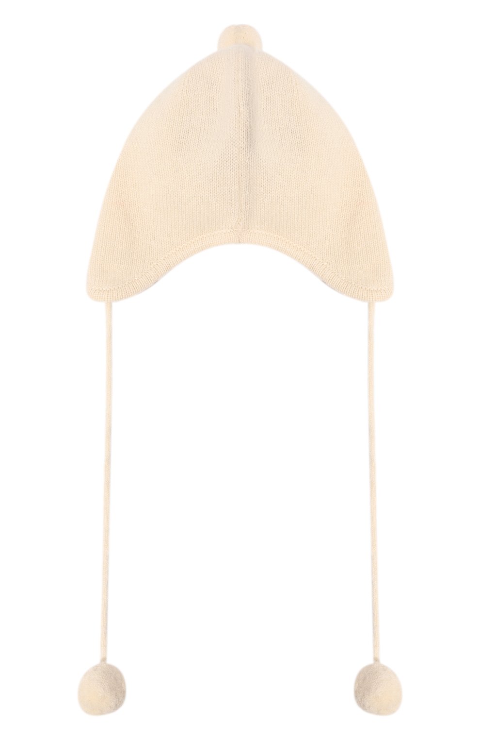 Детского кашемировая шапка OSCAR ET VALENTINE кремвого цвета, арт. BON0122 | Фото 2 (Материал: Текстиль, Кашемир, Шерсть)