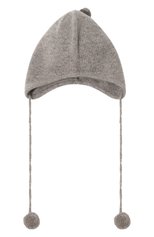 Детского кашемировая шапка OSCAR ET VALENTINE серого цвета, арт. BON0122 | Фото 1 (Материал: Текстиль, Кашемир, Шерсть)