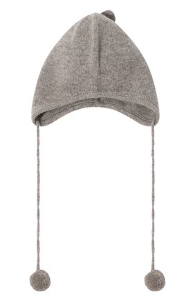 Детского кашемировая шапка OSCAR ET VALENTINE серого цвета, арт. BON0122 | Фото 1 (Материал: Шерсть, Текстиль, Кашемир)