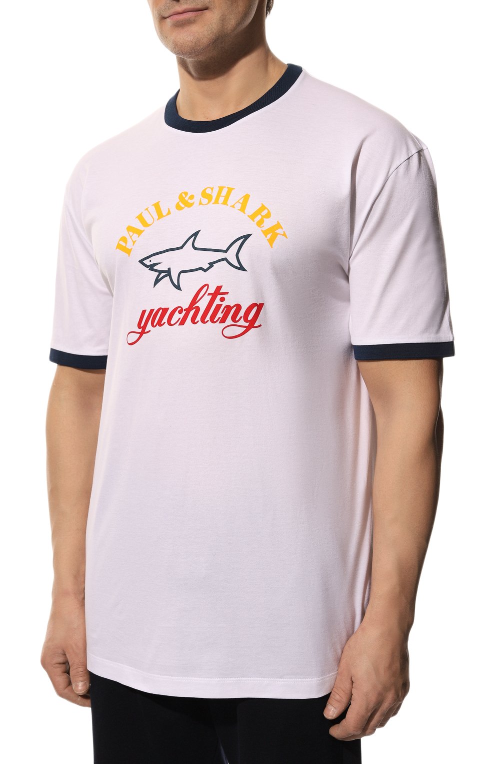 Хлопковая футболка Paul&Shark  C0P1006/3XL-6XL Фото 3