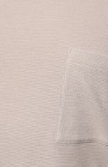 Мужская футболка из хлопка и кашемира GIORGIO ARMANI светло-бежевого цвета, арт. 3RSM57/SJSRZ | Фото 5 (Принт: Без принта; Рукава: Короткие; Длина (для топов): Удлиненные; Материал внешний: Хлопок; Стили: Кэжуэл)