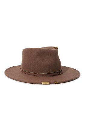 Женская фетровая шляпа jack klecks 4 COCOSHNICK HEADDRESS коричневого цвета, арт. JACKKLECKS | Фото 1 (Материал: Шерсть, Текстиль)