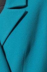 Женское пальто из шерсти и кашемира LESYANEBO бирюзового цвета, арт. FW22/H-405/RI | Фото 5 (Материал внешний: Шерсть; Рукава: Длинные; Длина (верхняя одежда): Длинные; Материал подклада: Вискоза; 1-2-бортные: Двубортные; Стили: Кэжуэл)