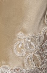 Женские шелковые шорты LA PERLA кремвого цвета, арт. N019228 | Фото 5 (Материал внешний: Шелк; Женское Кросс-КТ: Домашние шорты)