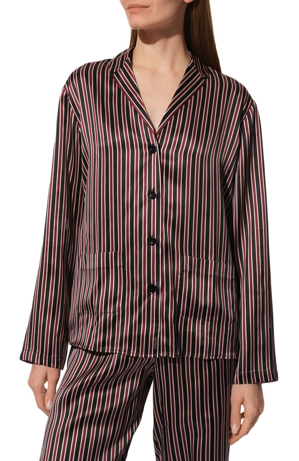 Женская шелковая пижама LA PERLA разноцветного цвета, арт. N020288 | Фото 3 (Материал внешний: Шелк)