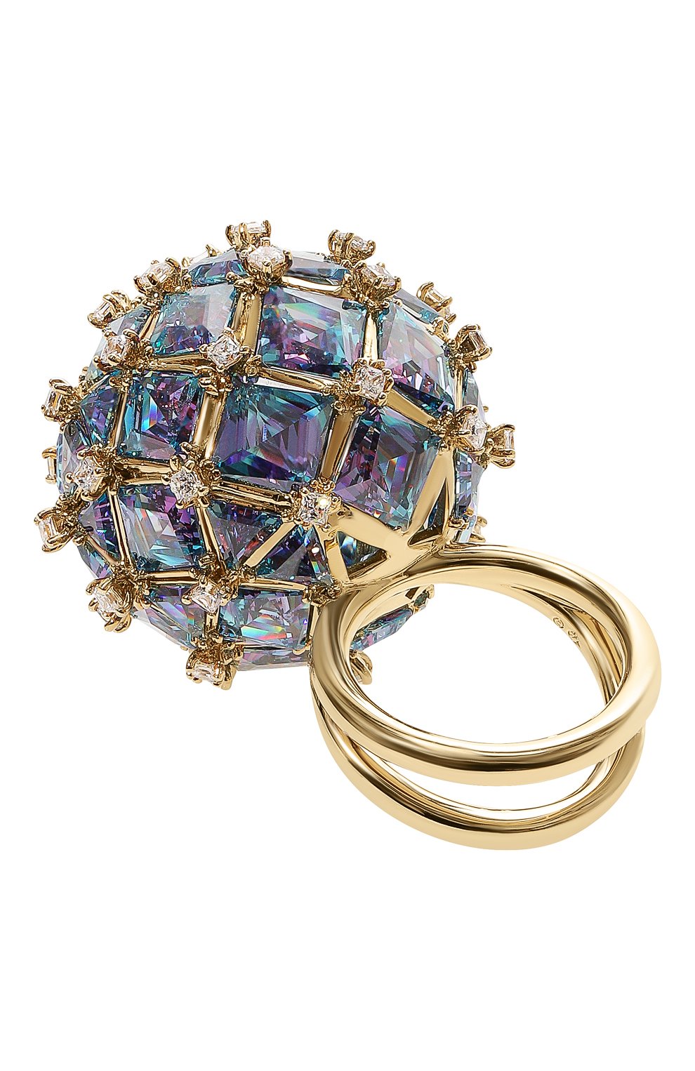 Женское кольцо curiosa SWAROVSKI бирюзового цвета, арт. 5610815 | Фото 3 (Материал: Металл)