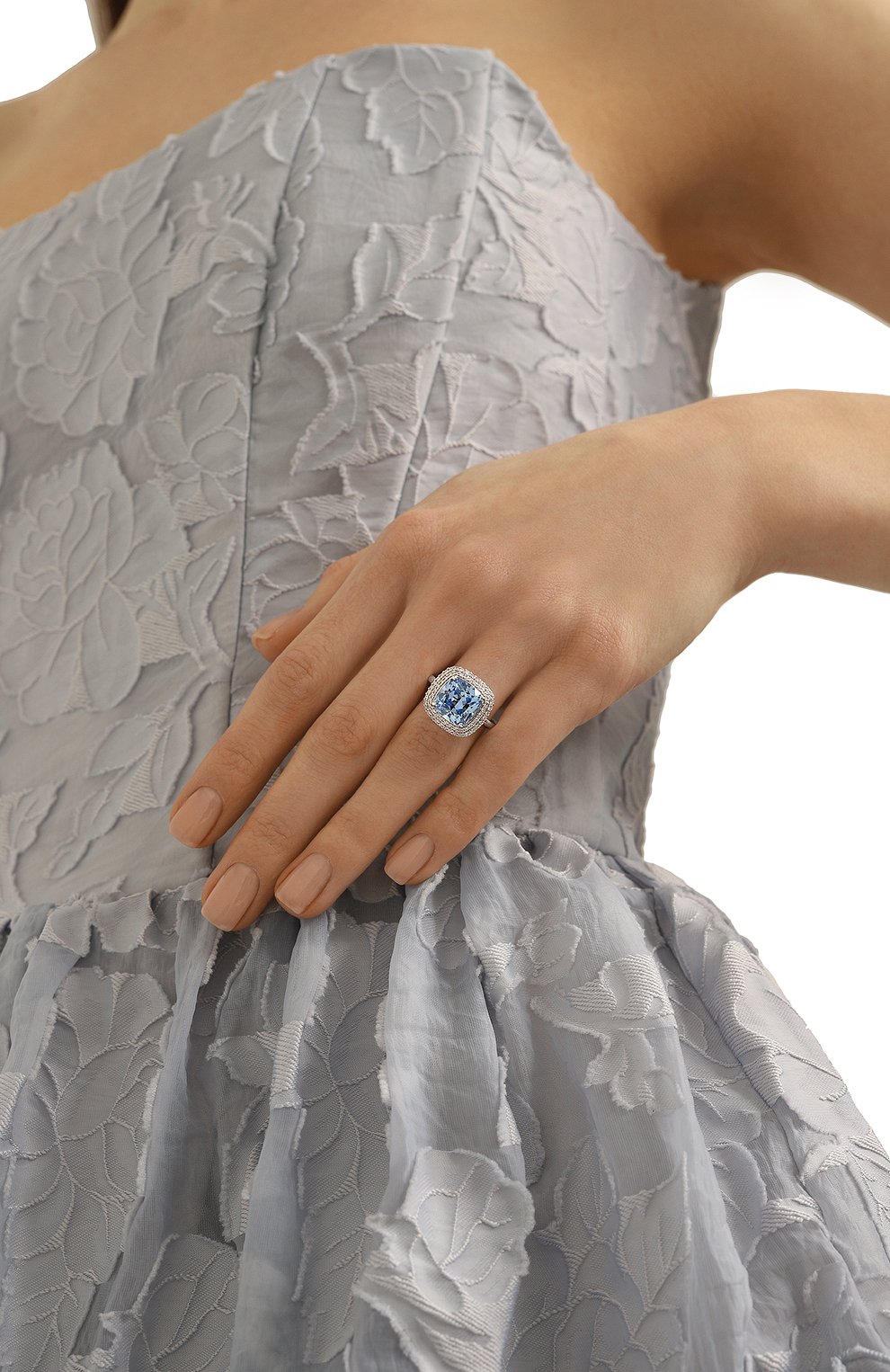 Женское кольцо angelic SWAROVSKI голубого цвета, арт. 5572636 | Фото 2 (Материал: Металл)