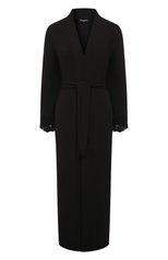 Женский халат RITRATTI MILANO черного цвета, арт. 74005 | Фото 1 (Материал внешний: Синтетический материал)