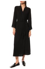 Женский халат RITRATTI MILANO черного цвета, арт. 74005 | Фото 3 (Материал внешний: Синтетический материал)