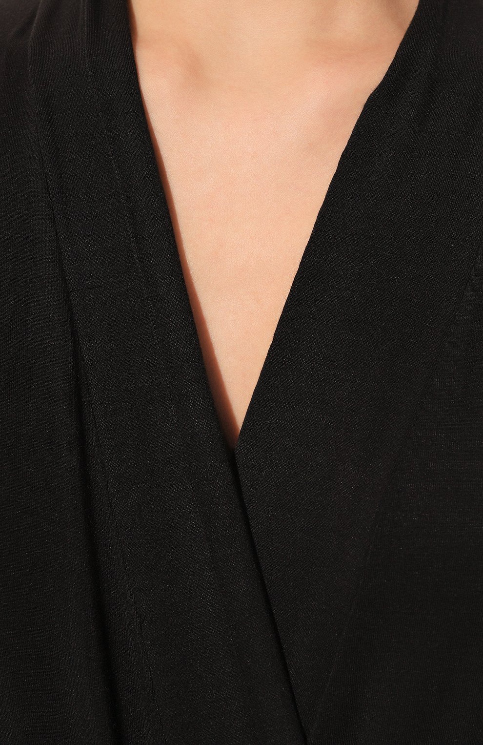 Женский халат RITRATTI MILANO черного цвета, арт. 74005 | Фото 5 (Материал внешний: Синтетический материал)
