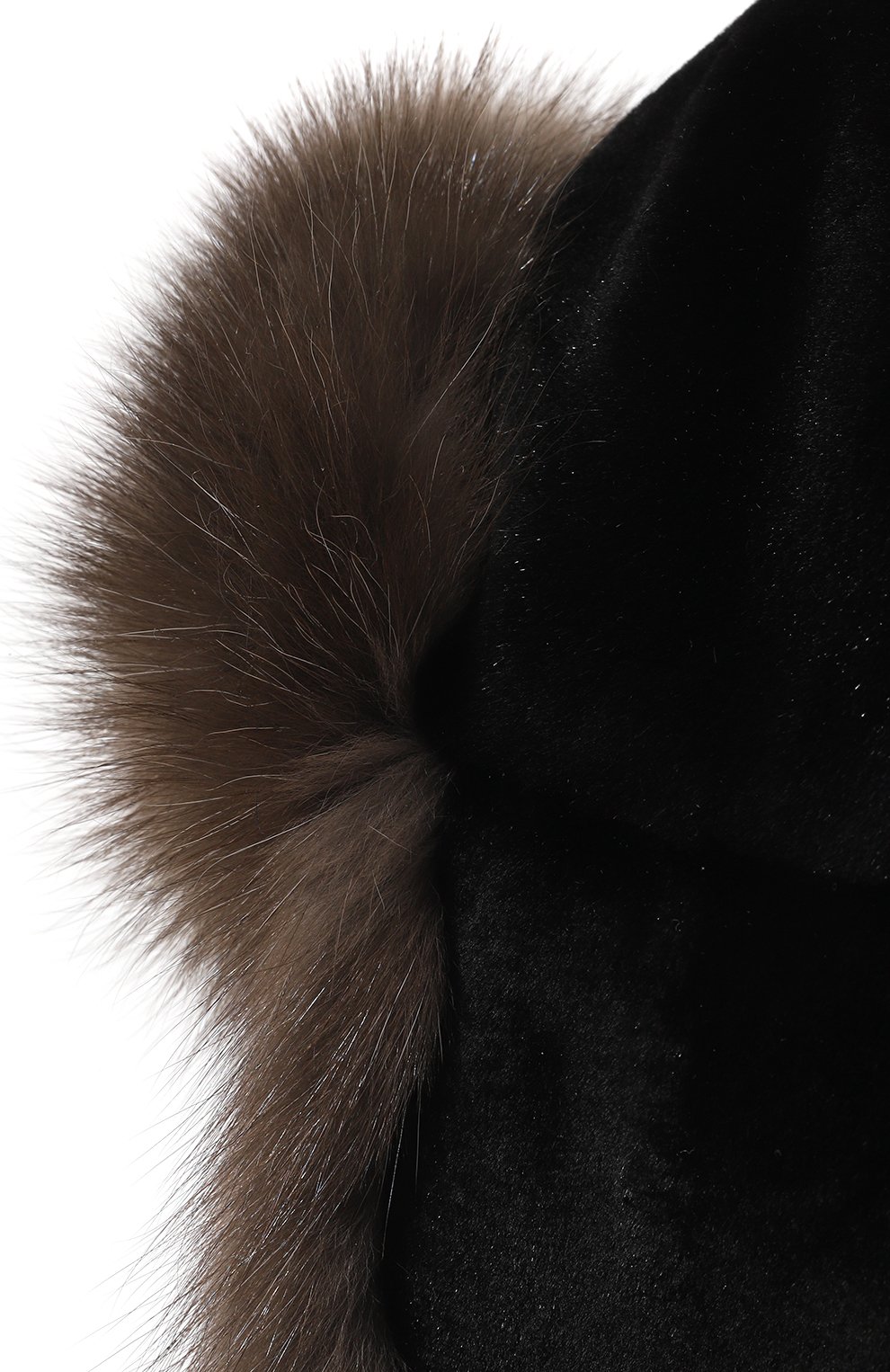 Мужская шапка-ушанка майкл из меха соболя и норки FURLAND темно-коричневого цвета, арт. 0201419710018100011 | Фото 4 (Материал: Натуральный мех)