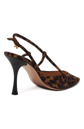Женские замшевые туфли ascent GIANVITO ROSSI леопардового цвета, арт. G95335.85LAC.CMDALLP | Фото 5 (Каблук высота: Высокий; Материал внутренний: Натуральная кожа; Каблук тип: Шпилька; Подошва: Плоская; Материал внешний: Замша)
