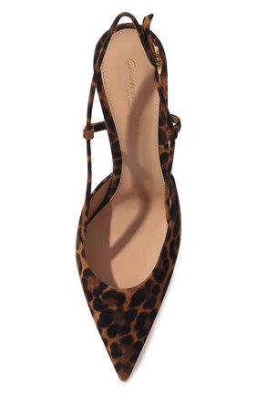 Женские замшевые туфли ascent GIANVITO ROSSI леопардового цвета, арт. G95335.85LAC.CMDALLP | Фото 6 (Каблук высота: Высокий; Материал внутренний: Натуральная кожа; Каблук тип: Шпилька; Подошва: Плоская; Материал внешний: Замша)