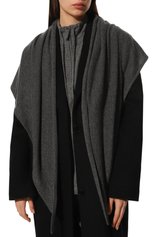 Женский кашемировый платок NOT SHY темно-серого цвета, арт. 4102033C | Фото 2 (Материал: Текстиль, Кашемир, Шерсть; Принт: Без принта)