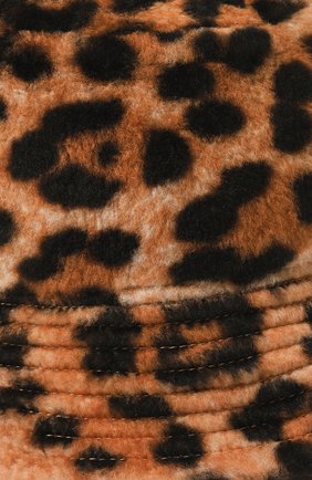 Женская двусторонняя панама из овчины YVES SALOMON леопардового цвета, арт. 23WAA337XXMERL | Фото 4 (Материал: Натуральный мех)