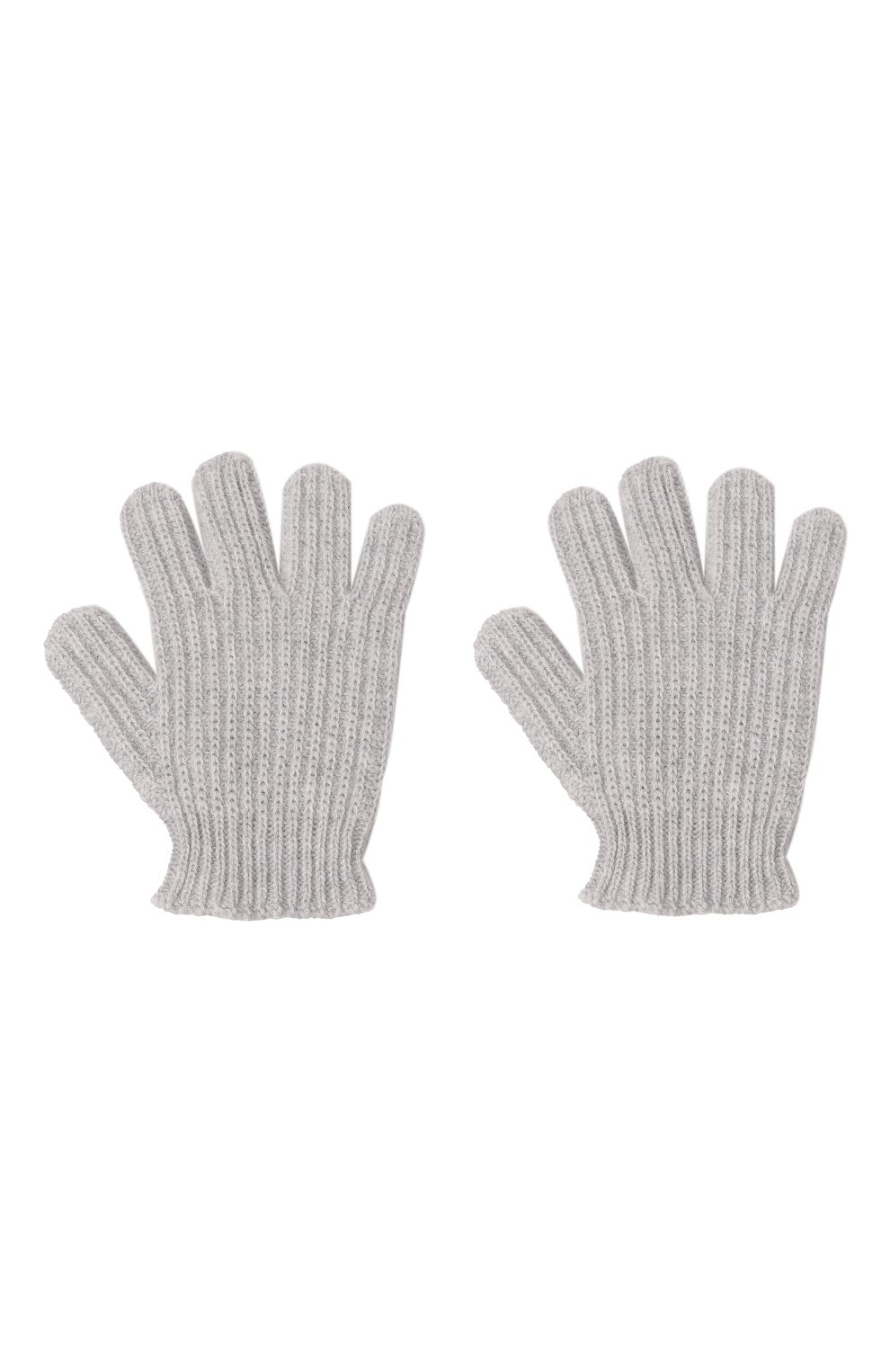 Детские кашемировые перчатки GIORGETTI CASHMERE светло-серого цвета, арт. MB1855 | Фото 2 (Материал: Текстиль, Кашемир, Шерсть)