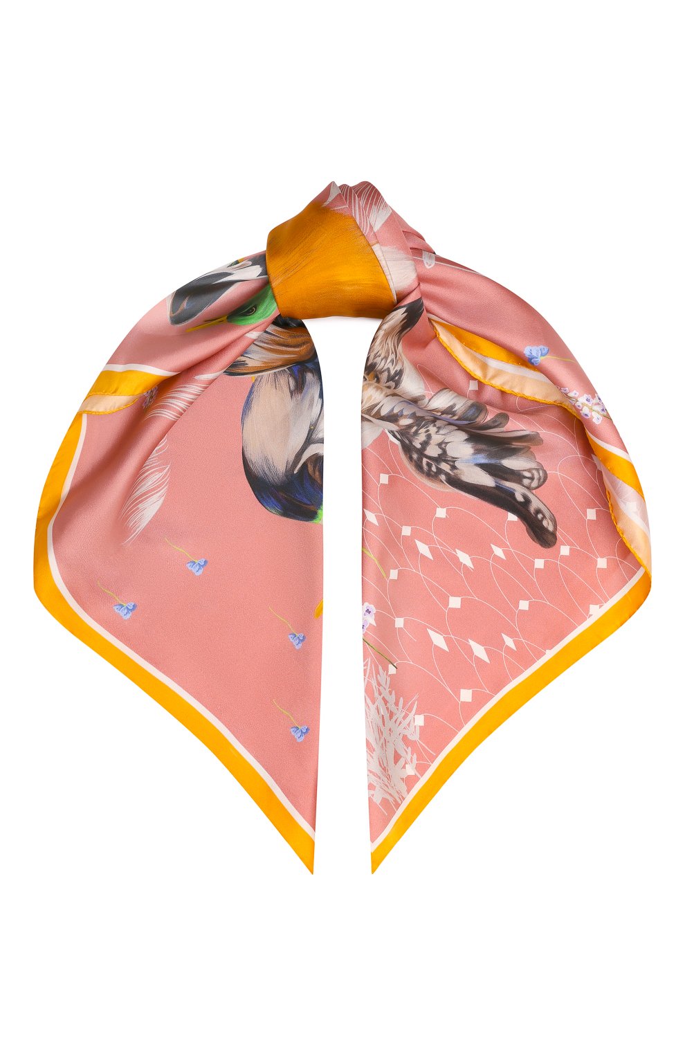 Женский шелковый платок foxy RADICAL CHIC розового цвета, арт. 630481.07.02 | Фото 1 (Материал: Текстиль, Шелк)