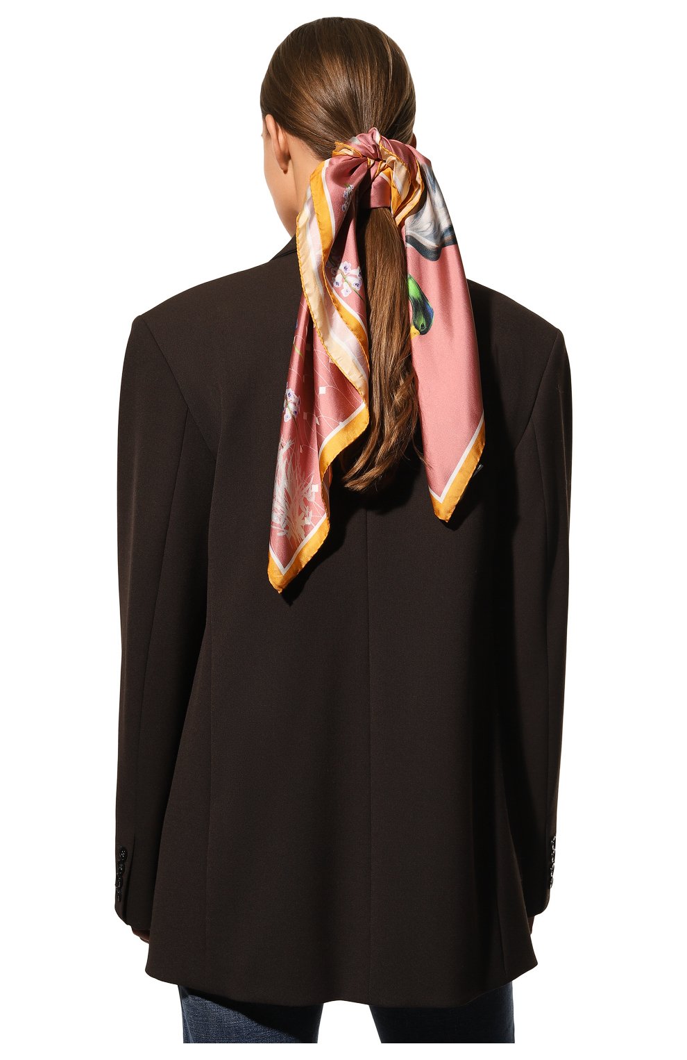 Женский шелковый платок foxy RADICAL CHIC розового цвета, арт. 630481.07.02 | Фото 2 (Материал: Текстиль, Шелк)