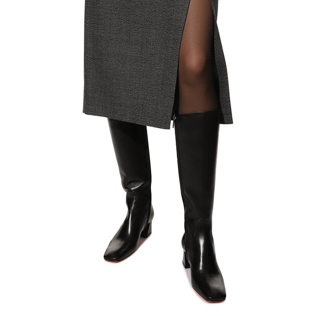 фото Кожаные сапоги santoni