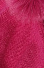  Детского кашемировая шапка с мехом GIORGETTI CASHMERE фуксия цвета, арт. MB1693/TU | Фото 3 (Материал: Текстиль, Кашемир, Шерсть)