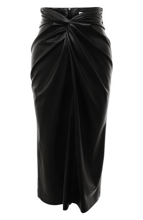 Женская юбка из экокожи MSGM черного цвета, арт. 3441MDD09 237110 | Фото 1 (Материал внешний: Синтетический материал; Стили: Гранж; Женское Кросс-КТ: Юбка-одежда; Длина Ж (юбки, платья, шорты): Миди; Кросс-КТ: экокожа)