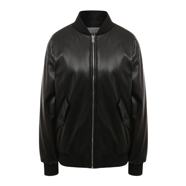 фото Бомбер из экокожи msgm