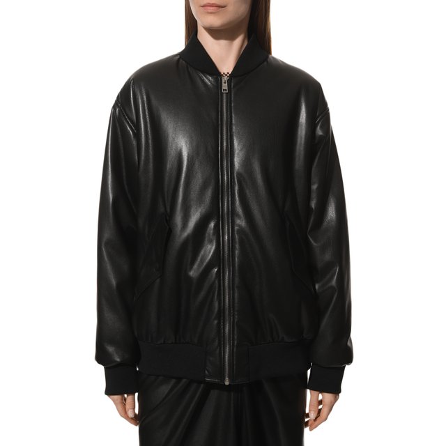 фото Бомбер из экокожи msgm