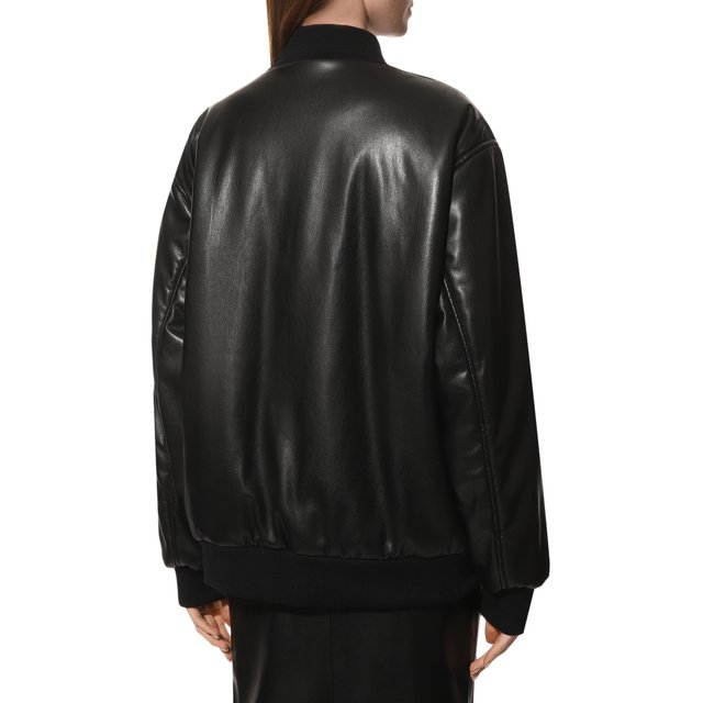 фото Бомбер из экокожи msgm