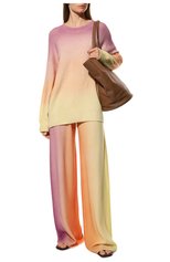 Женский кашемировый пуловер CANESSA желтого цвета, арт. HWKG003 FK0035 | Фото 2 (Материал внешний: Шерсть, Кашемир; Рукава: Длинные; Длина (для топов): Удлиненные; Женское Кросс-КТ: Пуловер-одежда; Стили: Кэжуэл)