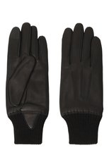 Мужские кожаные перчатки andrew AGNELLE черного цвета, арт. ANDREW/A | Фото 2 (Материал: Натуральная кожа; Мужское Кросс-КТ: Кожа и замша)