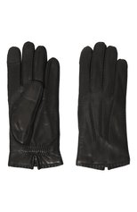 Мужские кожаные перчатки arthur AGNELLE черного цвета, арт. ARTHUR/C100 | Фото 2 (Материал: Натуральная кожа; Мужское Кросс-КТ: Кожа и замша)