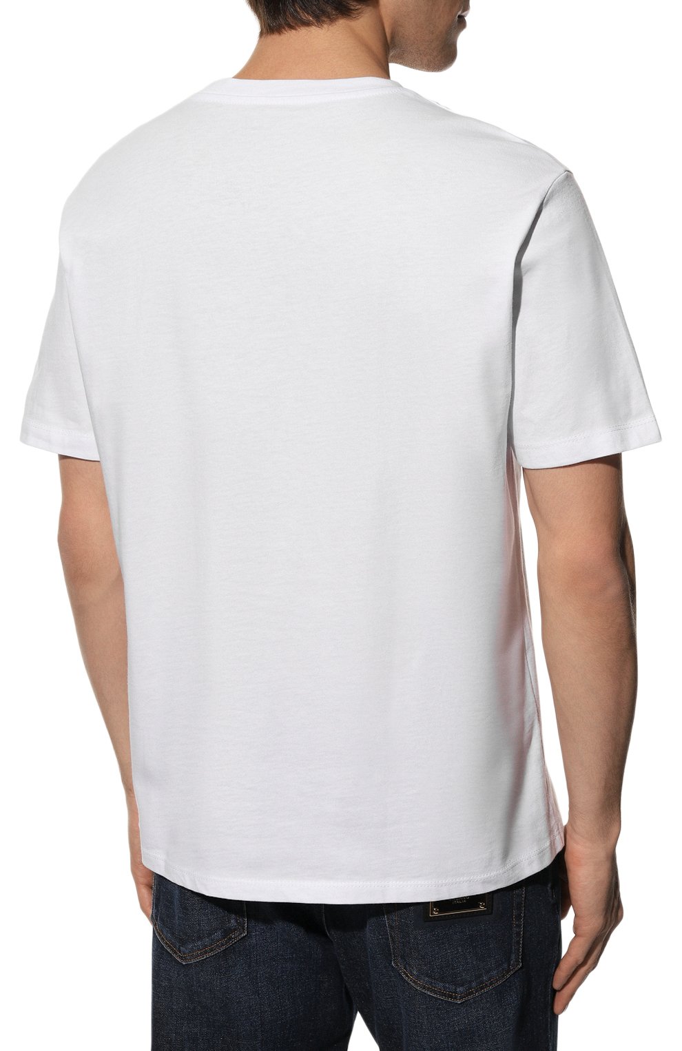 Мужская хлопковая футболка BISIBIGLIO белого цвета, арт. LU BETH MERCURY/2212 RIF (C0TT0NE PESANTE) | Фото 4 (Рукава: Короткие; Длина (для топов): Стандартные; Стили: Гранж; Принт: С принтом; Материал внешний: Хлопок)