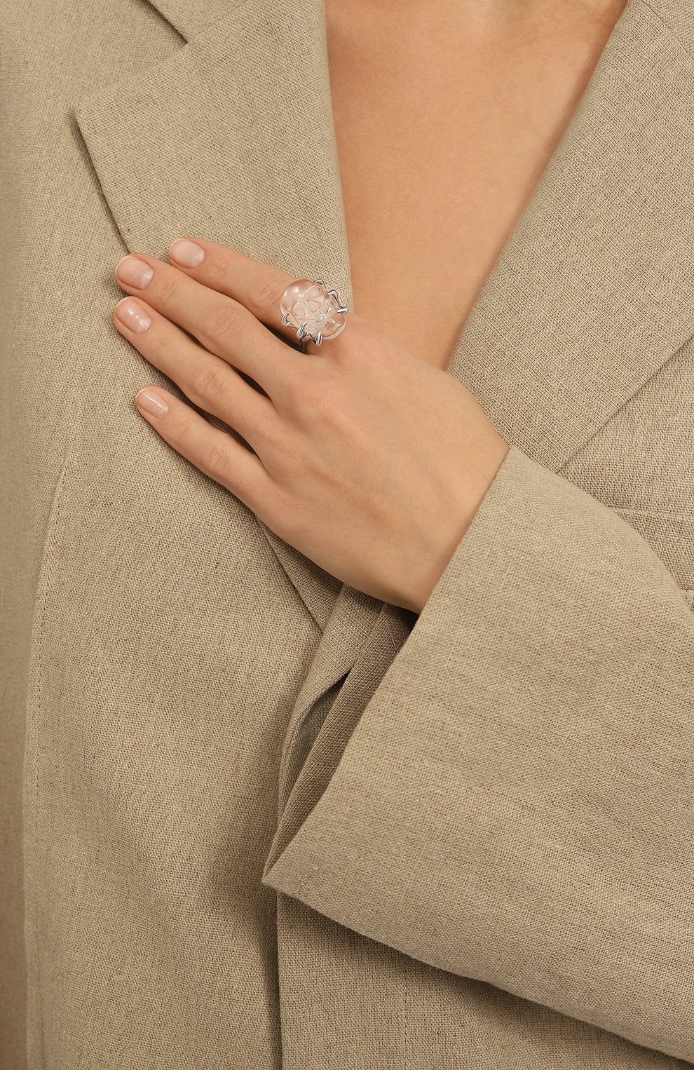 Женское кольцо DZHANELLI серебряного цвета, арт. 00014 | Фото 2 (Материал: Серебро)