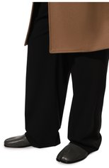 Мужские кожаные слиперы tabi MAISON MARGIELA темно-серого цвета, арт. S57WR0051/PR058 | Фото 3 (Материал внутренний: Натуральная кожа; Мужское Кросс-КТ: Слиперы-обувь; Стили: Кэжуэл)