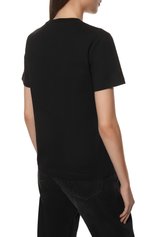 Женская хлопковая футболка MSGM черного цвета, арт. 3441MDM206 237002 | Фото 4 (Рукава: Короткие; Длина (для топов): Стандартные; Принт: С принтом; Материал внешний: Хлопок; Стили: Спорт-шик; Женское Кросс-КТ: Футболка-одежда)