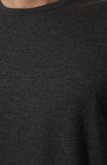 Мужская хлопковый лонгслив HANRO темно-серого цвета, арт. 075431. | Фото 5 (Рукава: Длинные; Кросс-КТ: домашняя одежда; Длина (для топов): Удлиненные; Материал внешний: Хлопок)